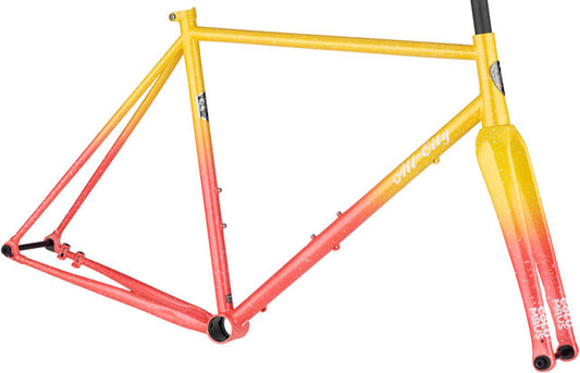 All-City Nature Cross Single frameset Pink Lemonade — A.C.E. steel cyclocross frameset with Columbus Futura carbon fork”