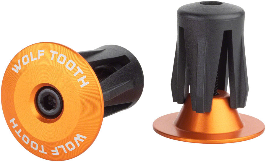 Wolf Tooth alloy bar end plug orange