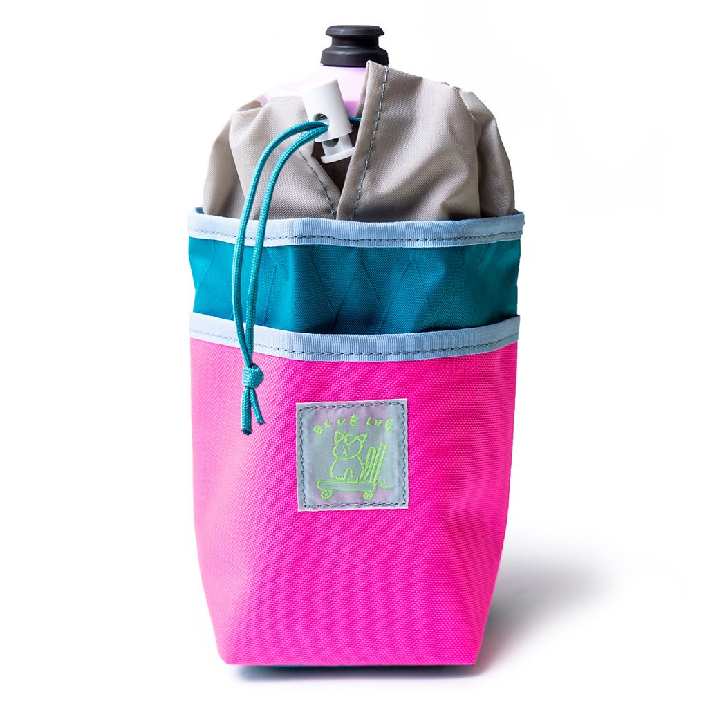 blue lug stem pouch teal/pink