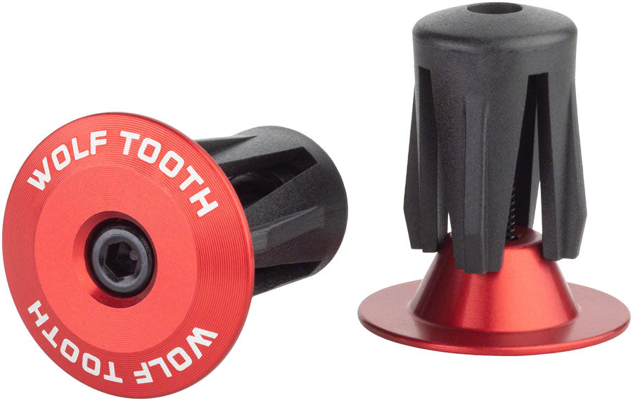 Wolf Tooth alloy bar end plug red