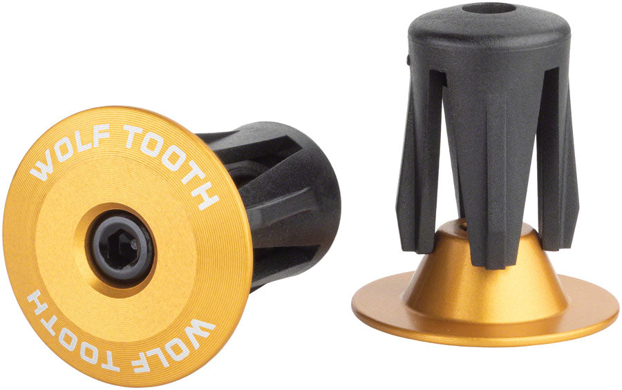Wolf Tooth alloy bar end plug gold